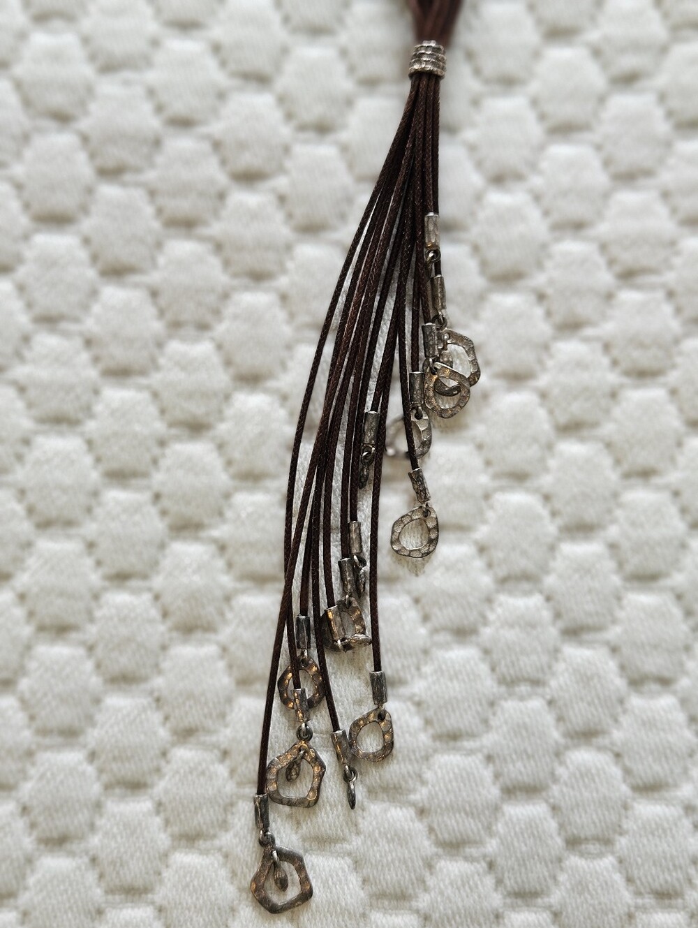 Silpada Brown Cord Necklace with Sterling Accents